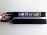 АКБ BlueMAX 7.4V Lipo 2200mAh 20C nunchuck 2x (12x20x102) М-серия цевье, приклад