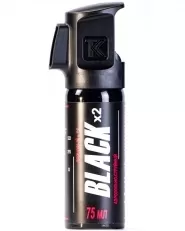Аэрозольно-струйный баллончик BLACK, 75 мл с защитой от случайного нажатия